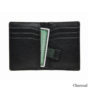Scottish Harris Tweed Bi-Fold Card Holder, Charcoal-Creative Irish gift