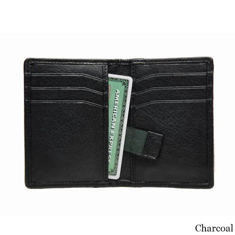 Scottish Harris Tweed Bi-Fold Card Holder, Charcoal-Creative Irish gift