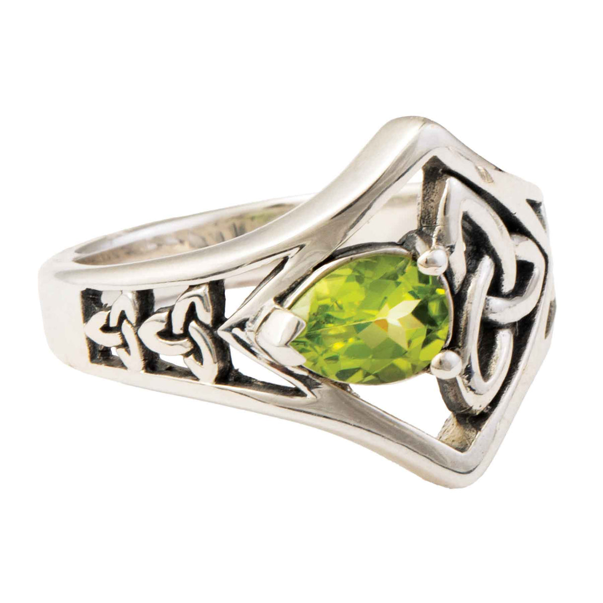 Peridot and Knot Ring - Creative Irish Gifts