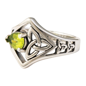 Peridot and Knot Ring - Creative Irish Gifts