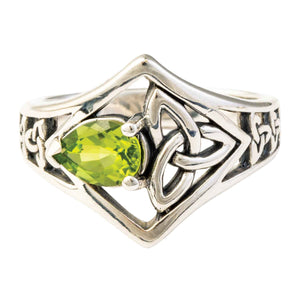 Peridot and Knot Ring - Creative Irish Gifts