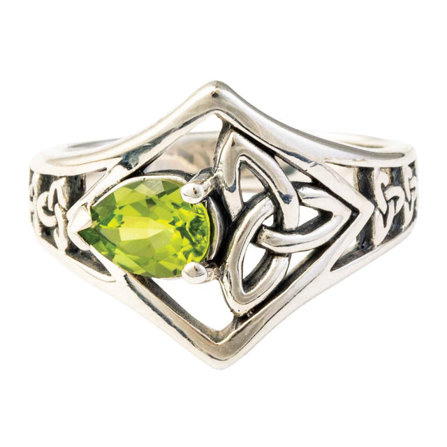 Peridot and Knot Ring - Creative Irish Gifts