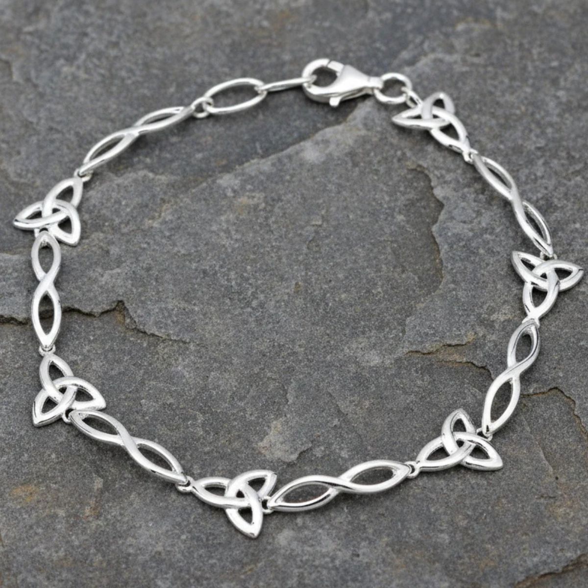 Sterling Silver Trinity Knot Bracelet - Creative Irish Gifts