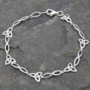 Sterling Silver Trinity Knot Bracelet - Creative Irish Gifts