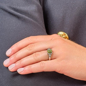Silver Connemara Marble Trinity Knot Ring Lifestyle Creative Irish Gifts