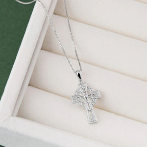 Silver Small Filagree Celtic Cross Necklace - Creative Irish Gifts
