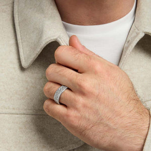 Silver Oxidized Men's Trinity Ring Lifestyle Creative Irish Gifts