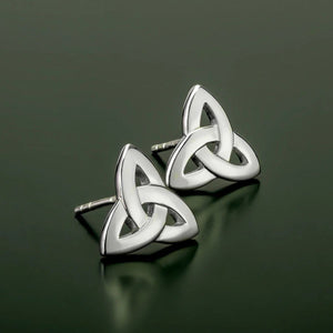 Silver Trinity Knot Stud Earrings - Creative Irish Gifts