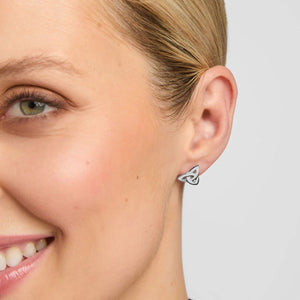 Silver Trinity Knot Stud Earrings Creative Irish Gifts