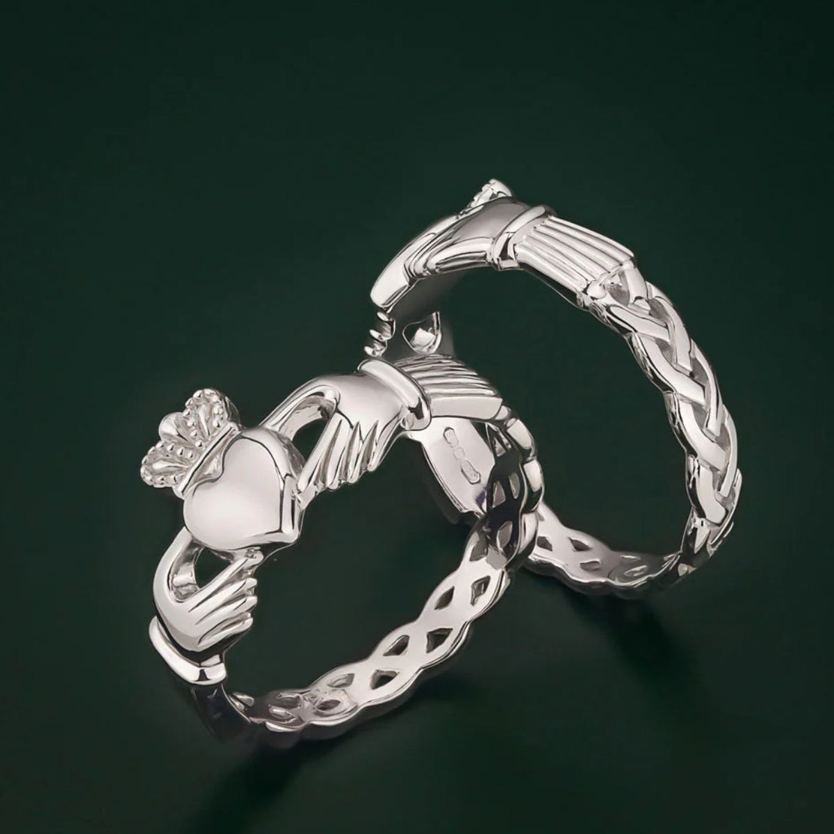 Sterling Silver Claddagh Weave Ring Creative Irish Gifts