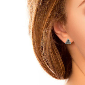 Sterling Silver Trinity Knot Marcasite Earrings Lifestyle Creative Irish Gifts