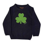 Irish Shamrock Kids Crewneck Sweater Navy Studio Creative Irish Gift