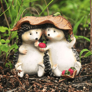 TLT-4074 Resin Hedgehogs Irish Garden Figurine Creative Irish Gifts

