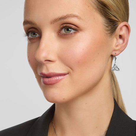 Trinity Knot Sterling Silver Earrings-Creative Irish Gifts