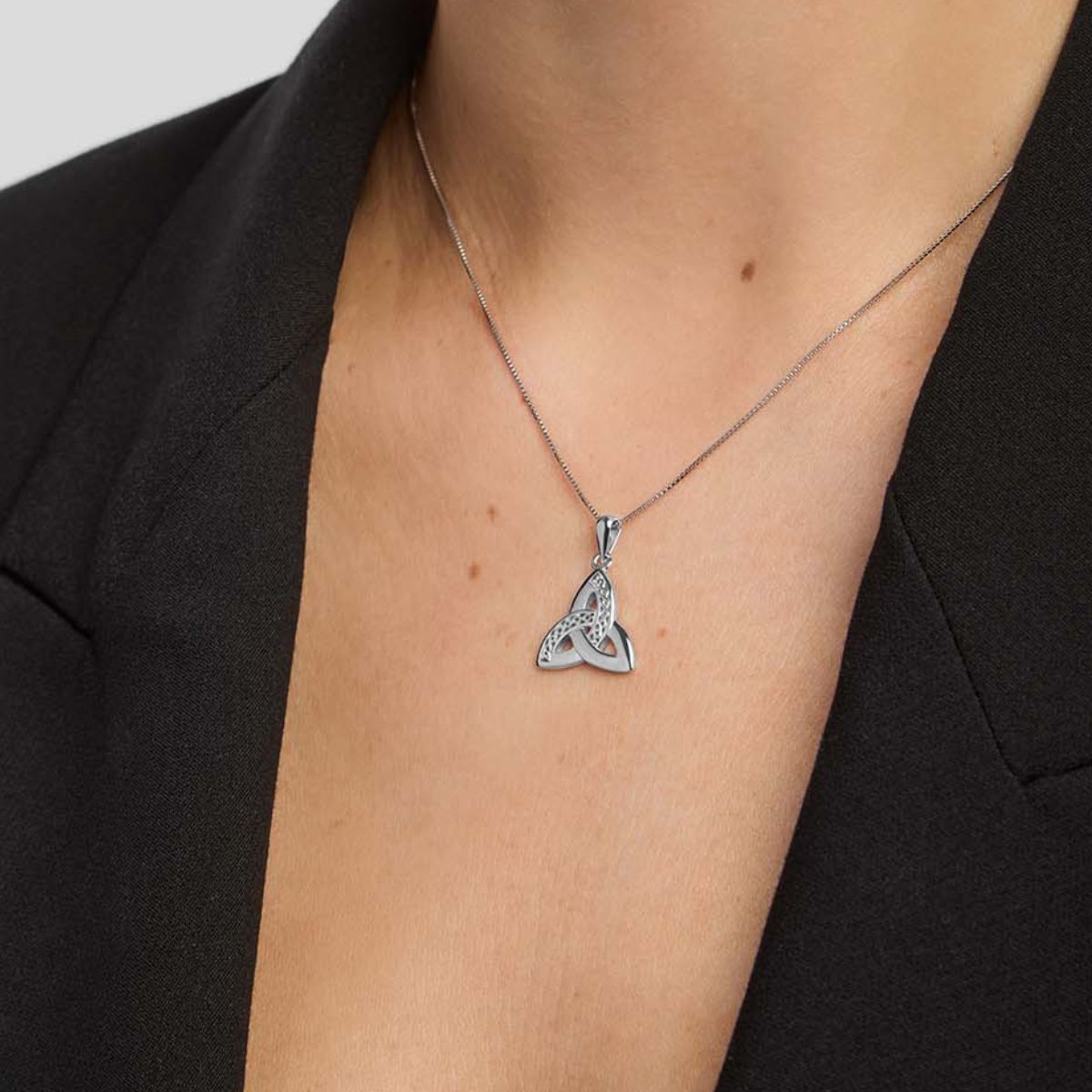 Trinity Knot Sterling Silver Pendant Lifestyle Creative Irish Gifts