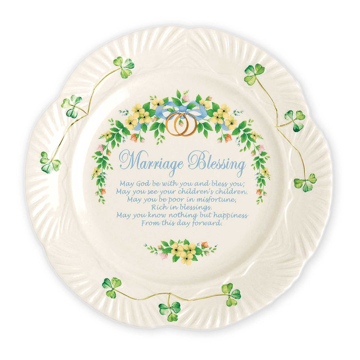Belleek Classic Marriage Blessing Plate - Creative Irish Gifts