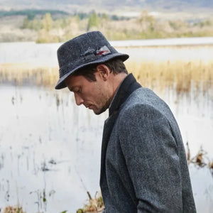 Men's Irish Tweed Feather Walking Hat