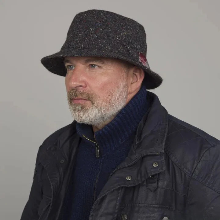 Men's Irish Tweed Feather Walking Hat