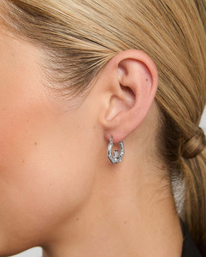 Sterling Silver Claddagh Creole Hooped Earrings