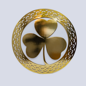 Shamrock Wall Hanger - Brass - Creative Irish Gifts