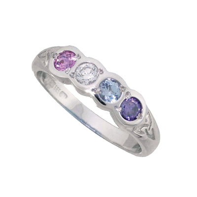 5 Stone Family Birthstone Ring - Creative Irish Gifts