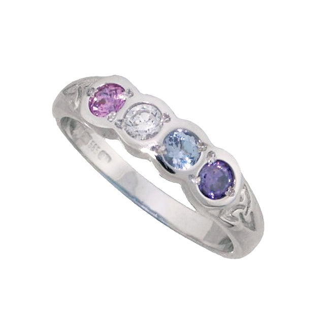 3 Stone Family Birthstone Ring - Creative Irish Gifts