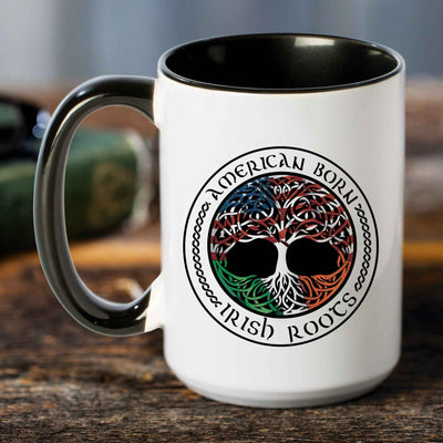 American Born Irish Roots Mug - Creative Irish Gifts