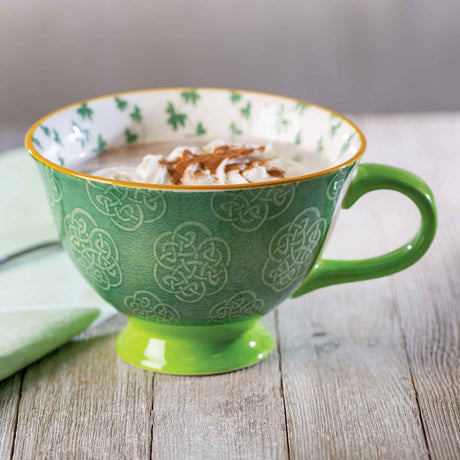 Trellis Shamrock Latte Mug - Creative Irish Gifts