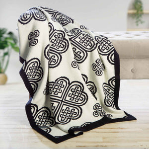 Celtic Spiral Wool Throw, Navy Lifestyle Creative Irish Gifts