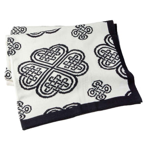 Celtic Spiral Wool Throw, Navy Lifestyle Creative Irish Gifts