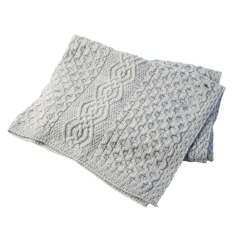 Honeycomb Merino Wool Aran Throw, Oatmeal - Creative Irish Gifts