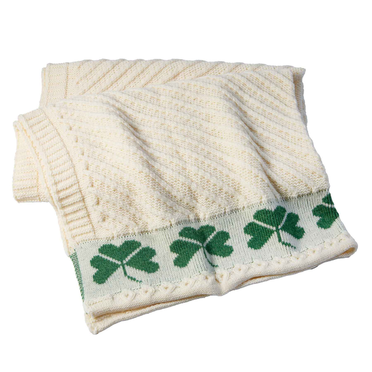 Merino Wool Shamrock Throw - Creative Irish Gifts