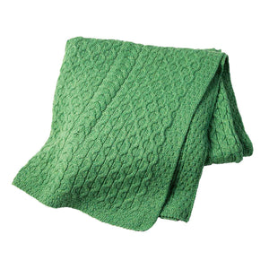 Honeycomb King Throw, Green - Creative Irish Gifts