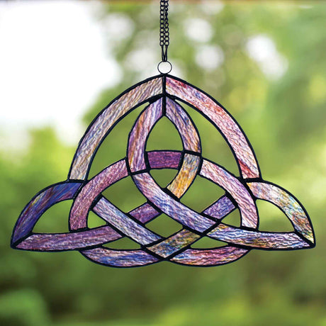 Celtic Knot Stained Glass Window Decor - Creative Irish Gifts