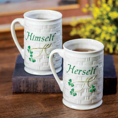 Belleek Classic Himself & Herself Mug Set - Creative Irish Gifts