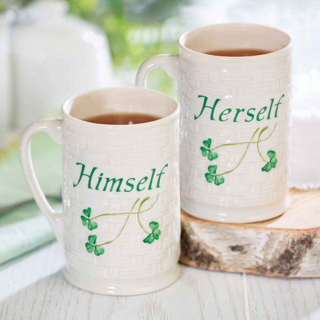 Belleek Classic Himself & Herself Mug Set - Creative Irish Gifts