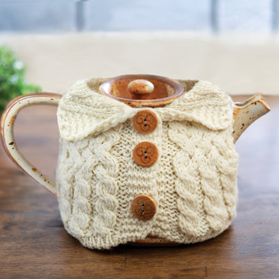 Aran Knit Cardigan Teapot Holder - Creative Irish Gifts