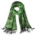Celtic Knot Tree Of Life Scarf- Green and Black - Creative Irish Gifts