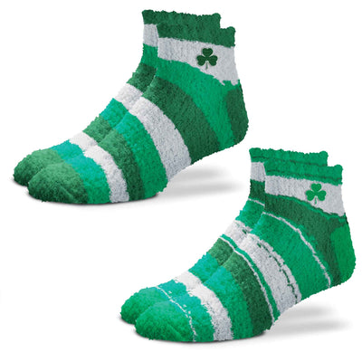 Shamrock Stripes Irish Sleep Sock Set - 2 Pair - Creative Irish Gifts