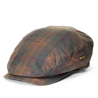 Waxed Newsboy Cap - Waterproof - Brown Plaid - Creative Irish Gifts