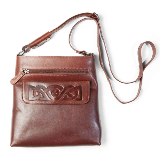 Celtic Leather Crossbody Handbag - Creative Irish Gifts