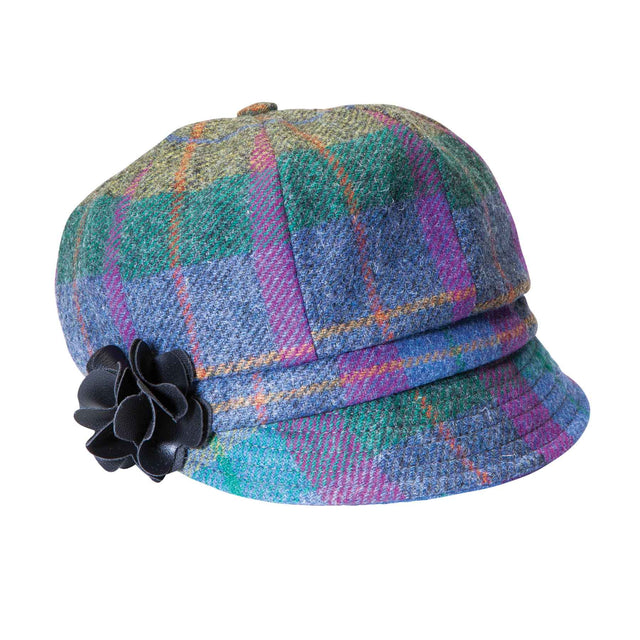 Purple Plaid Tweed Newsboy Cap - Creative Irish Gifts