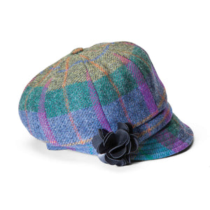 Purple Plaid Tweed Newsboy Cap - Creative Irish Gifts