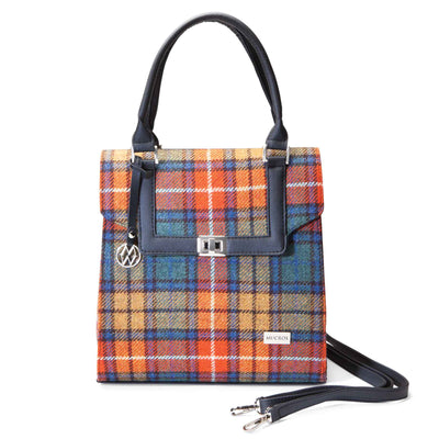 Orange Plaid Tweed Handbag - Creative Irish Gifts