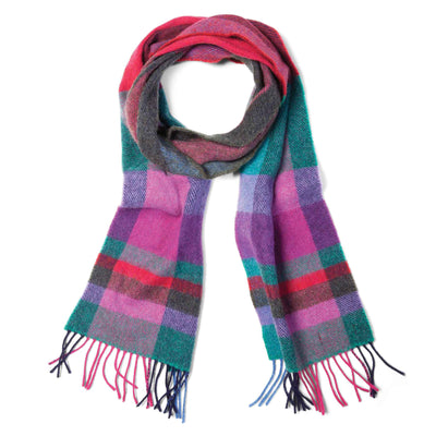 Pink Plaid Scarf - Creative Irish Gifts