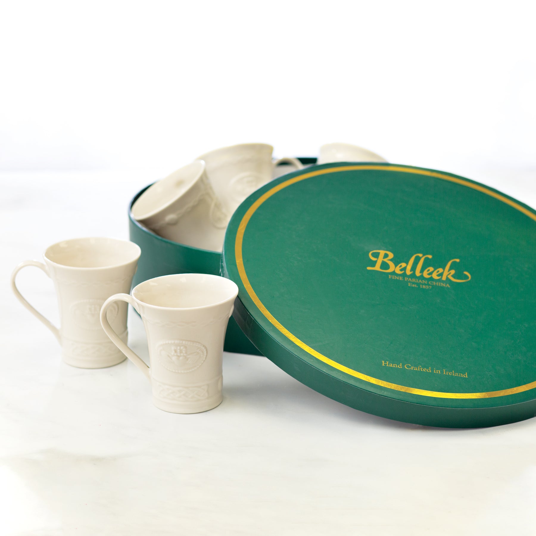 Belleek Shamrock Irish Coffee Mugs– Creative Irish Gifts