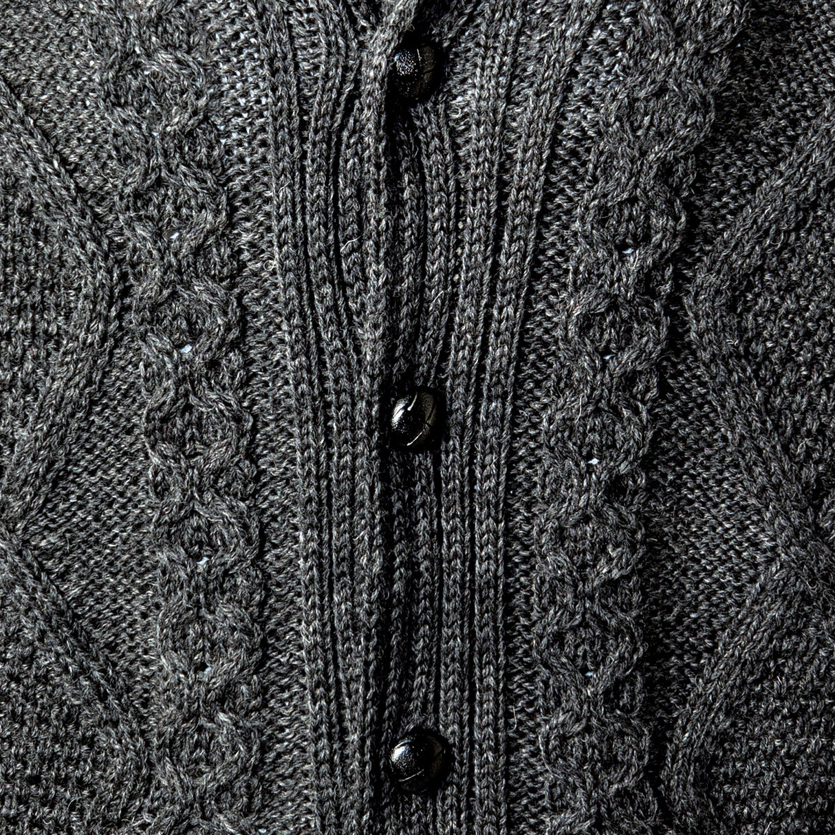 Shawl Collar Knit Cardigan- Charcoal - Creative Irish Gifts
