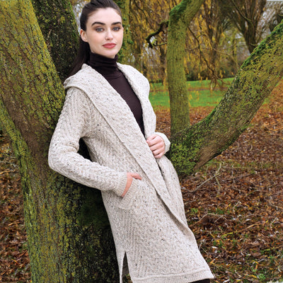 Hooded Long Cardigan - Creative Irish Gifts