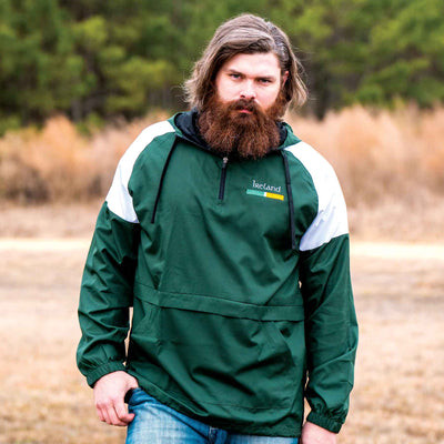 Green and White Pullover with Ireland Flag Embroidery - Creative Irish Gifts