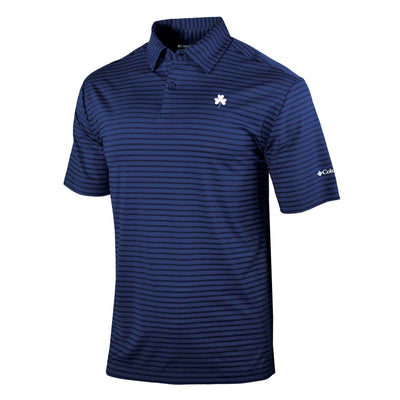 Columbia Omni-Wick Smooth Roll Polo, Navy Stripe - Creative Irish Gifts